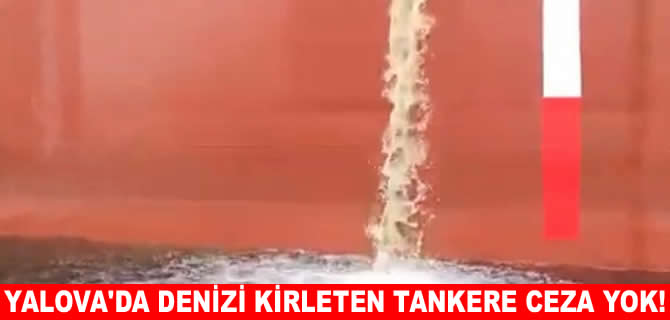 Yalova’da denizi kirleten tankere ceza yok!
