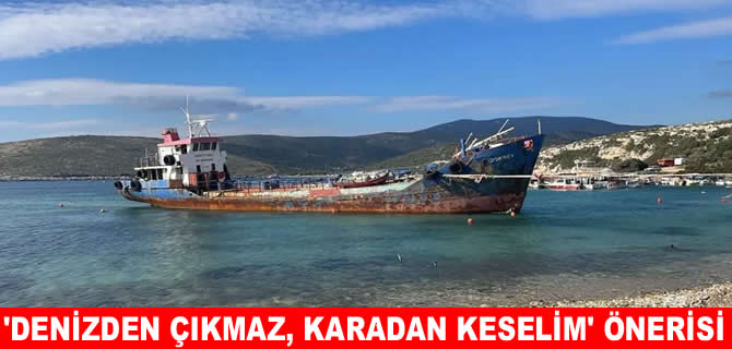 Demircili Koyu'ndaki hurda gemi için firmadan savunma