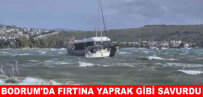 Bodrum'da fırtına kabusu: Tekneler karaya vurdu