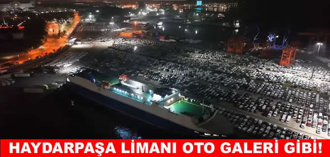 Gemiden inen yüzlerce sıfır otomobil Haydarpaşa Limanı’na park etti