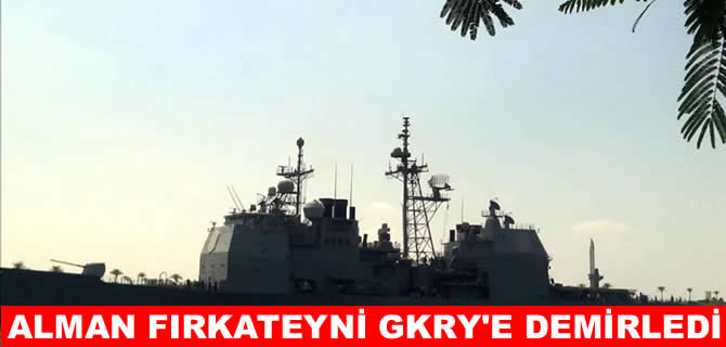 Alman fırkateyni Limasol Limanı’na demirledi