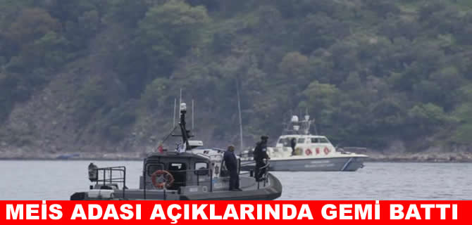 Frontex'e ait  gemi Meis Adası açıklarında battı