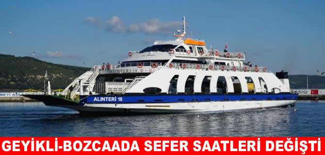Geyikli-Bozcaada hattında sefer saatleri değişti