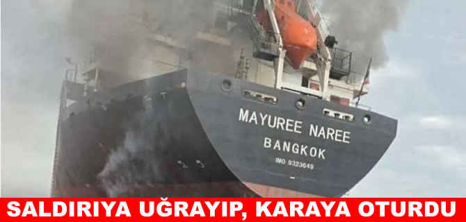 Saldırıya uğrayan gemi İran açıklarında karaya oturdu