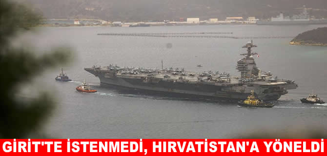 USS Gerald R. Ford, Girit'teni ayrıldı: Yeni rota Hırvatistan