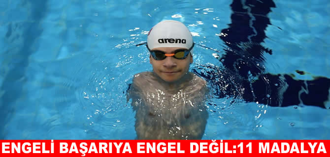 Engelleri aşan milli sporcu Baran 11 madalya aldı!