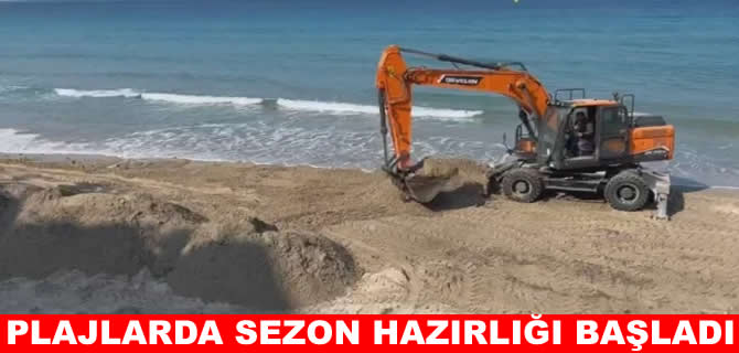 Kuşadası'nda plajlarda sezon hazırlığı başladı