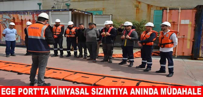 Ege Port’ta kimyasal sızıntı tatbikatı: Deniz kirliliğine anında müdahale