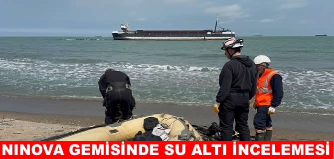 Karaya oturan NINOVA gemisinde su altı incelemesi