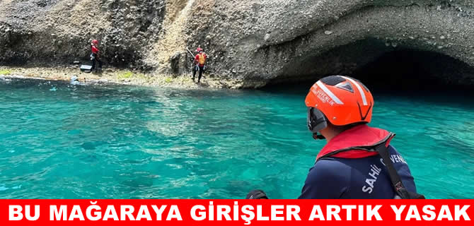 Kemer’de Döküntü Koyu'nda mağaraya girmek yasaklandı