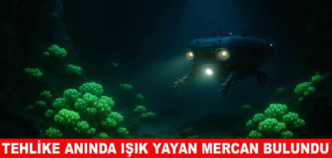 Tehlike anında yeşil ışık yayan mercan bulundu