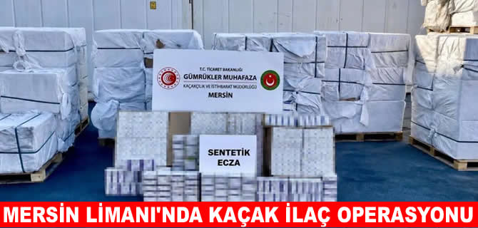 Mersin Limanı'nda 12 milyon 400 bin adet kapsül ilaç yakalandı