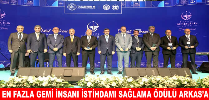 Arkas gemi insanı istihdamında bir kez daha ödüllendirildi