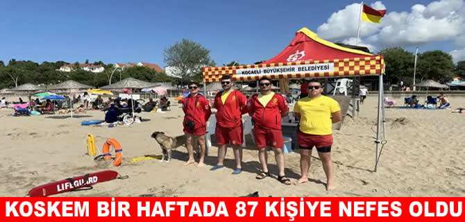 KOSKEM, bir haftada 87 kişiyi boğulmaktan kurtardı
