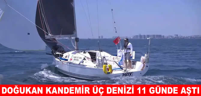 Milli yelkenci Doğukan Kandemir, 3 denizi 11 günde aştı