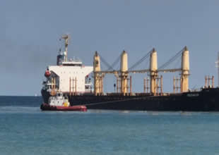 Tekirdağ açıklarında yük gemisi karaya oturdu