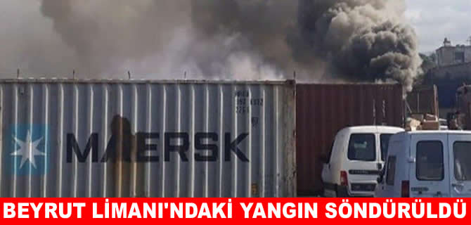 Beyrut Limanı'ndaki konteyner yangını tamamen söndürüldü