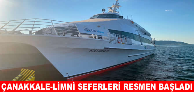 Çanakkale-Limni feribot resmen seferleri başladı