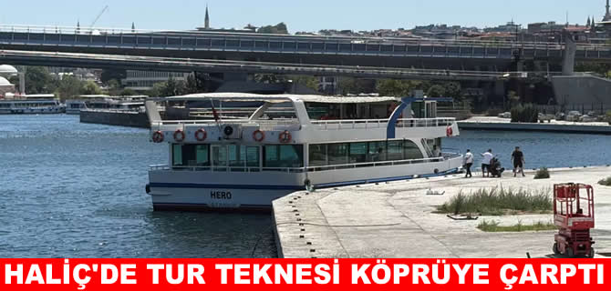 Haliç'te tekne köprüye çarptı: Personelin cesedi bulundu