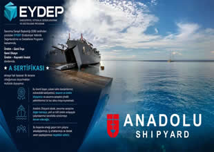 Anadolu Tersanesi EYDEP’te A sertifikası alan ilk tersane oldu