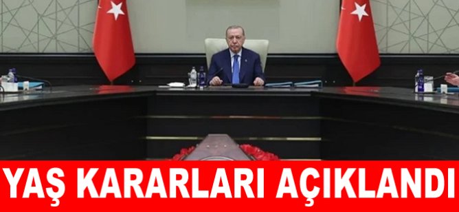 YAŞ kararları açıklandı