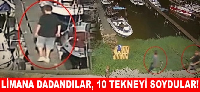 Limana dadandılar, 10 tekneyi soydular!