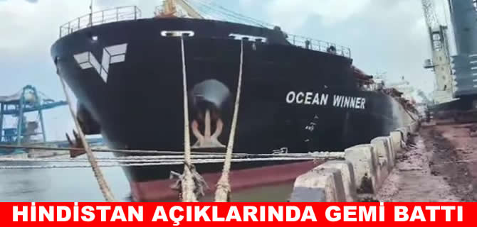 Hindistan açıklarında kargo gemisi battı