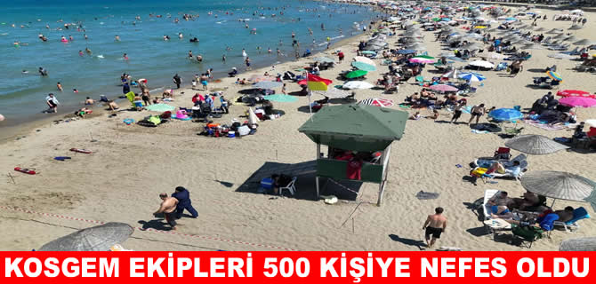 KOSGEM ekipleri Kocaeli sahillerinde 473 kişiyi hayata döndürüldü