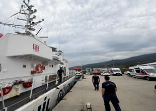 Kastamonu'da gemi su aldı: 13 denizci tahliye edildi