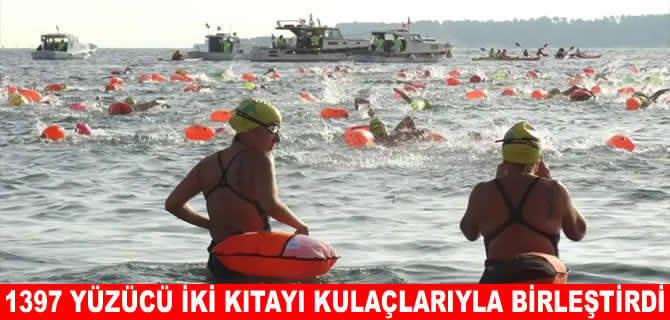 Çanakkale Boğazı’nda 1397 yüzücü Asya’dan Avrupa’ya kulaç attı!