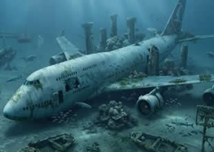 Boeing 747 balıklar için denizin dibine indi