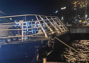 Mudanya'da İDO deniz otobüsü iskeleye çarptı