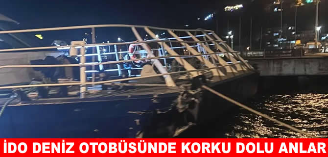 Mudanya'da İDO deniz otobüsü iskeleye çarptı