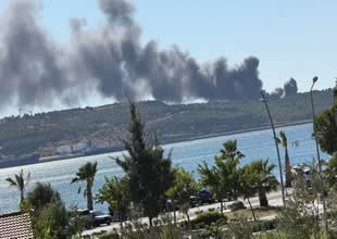 Aliağa’da gemi söküm tesislerinde yangın