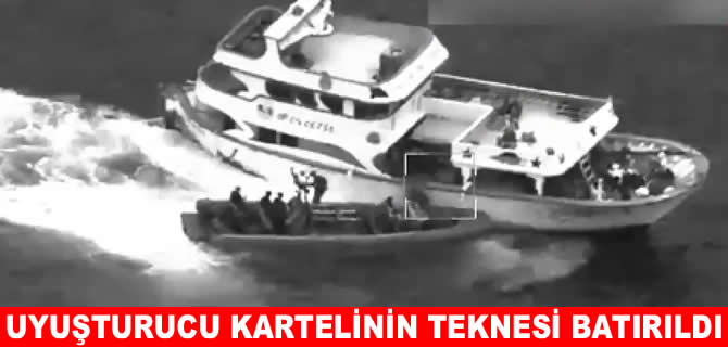 Pasifikte kartellerin kullandığı tekne batırıldı
