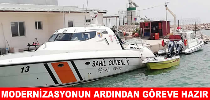 Yenilenen Sahil Güvenlik botu TCSG-13 göreve hazır