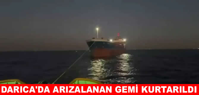 Darıca açıklarında gemi arızası!