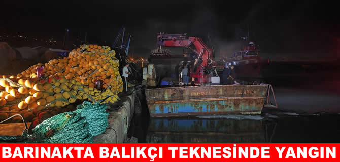 Samsun'da balıkçı teknesinde yangın paniği!