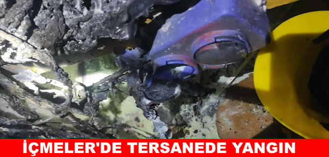 Bodrum'da tersanede korkutan yangın