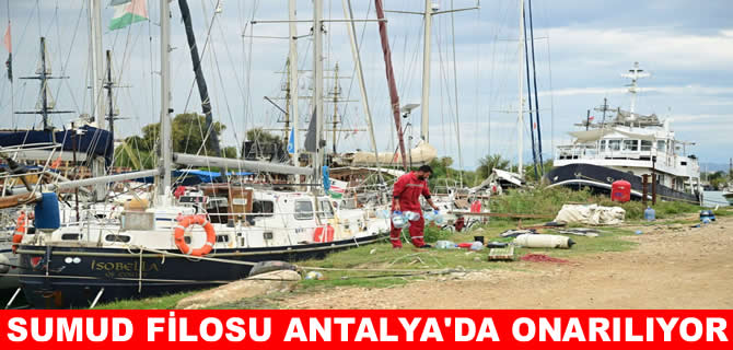 Sumud fiosundaki tekneler Antalya’da onarılıyor