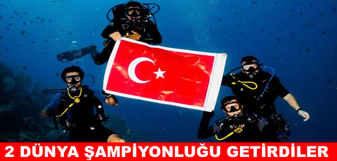 Türkiye'den sualtında iki dünya şampiyonluğu