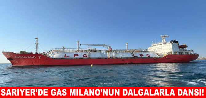 Sarıyer'de fırtınada sürüklenen GAS MILANO tankeri kurtuldu