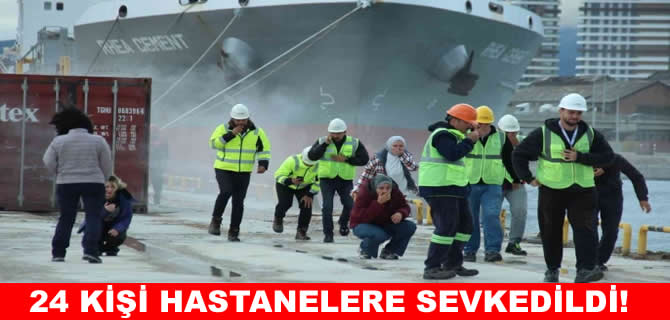 İzmir Limanı'nda gaz sızıntısı senaryolu tatbikat