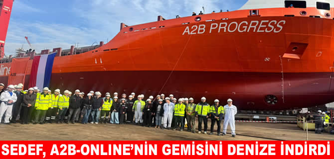 Sedef Tersanesi NB227 konteyner gemisini denize indirdi