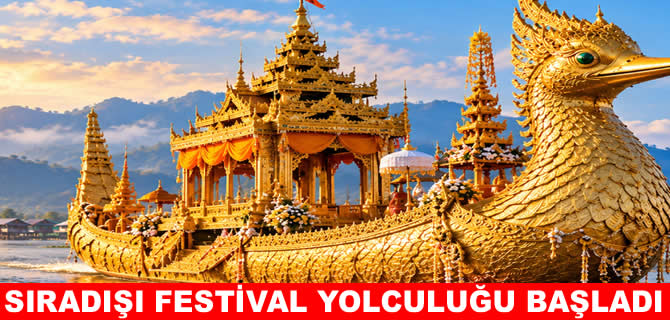 Altın tekneyle geleneksel festival yolculuğu başladı