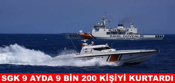 Sahil Güvenlik ekipleri 9 ayda 3 bin 194 kişiyi kurtardı
