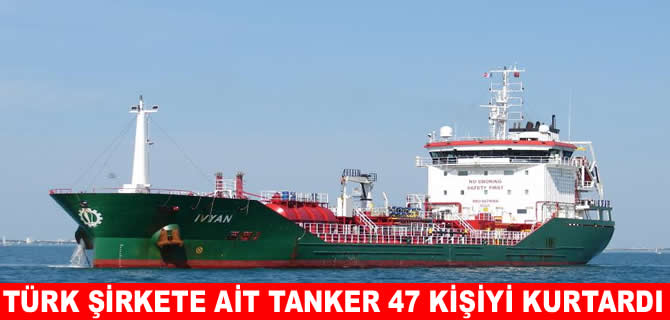 Türk şirkete ait M/T IVYAN, Akdeniz’de 47 göçmeni kurtardı