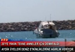 Tekneler Anneler için demir aldı