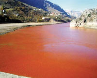 Fırat Nehri 'kızıl'a boyandı