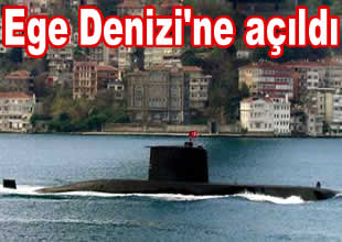 TCG Çanakkale denizaltısı boğazdan geçti